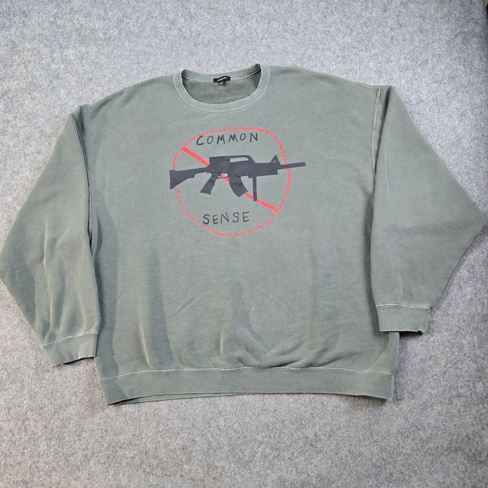 R13 Sweatshirt Mens Medium Green No Guns Japanese Fabric Oversized AR Baggy‎